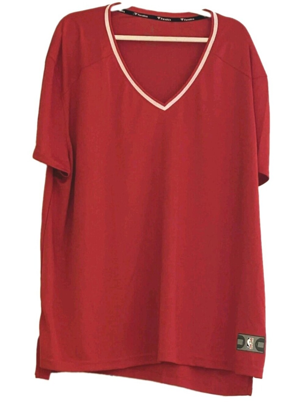 NWT Fanatics NBA Fast Break Red V-Neck Basketball Jersey Mens Size 4XL